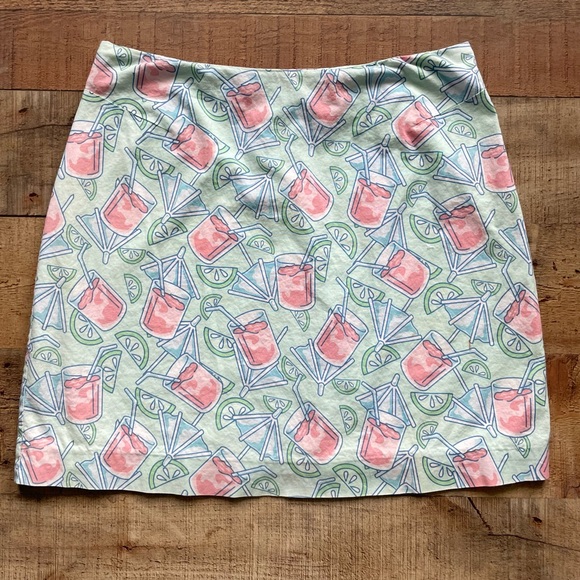 Vineyard Vines Pink Lemonade Print Cotton Mini Skirt Size 4 - Picture 1 of 10